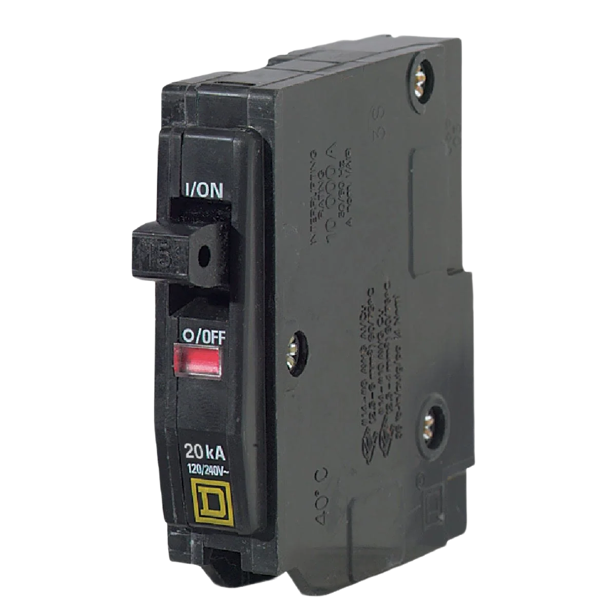 Genuine Square D QO 20A Single-Pole Circuit Breaker Flexible