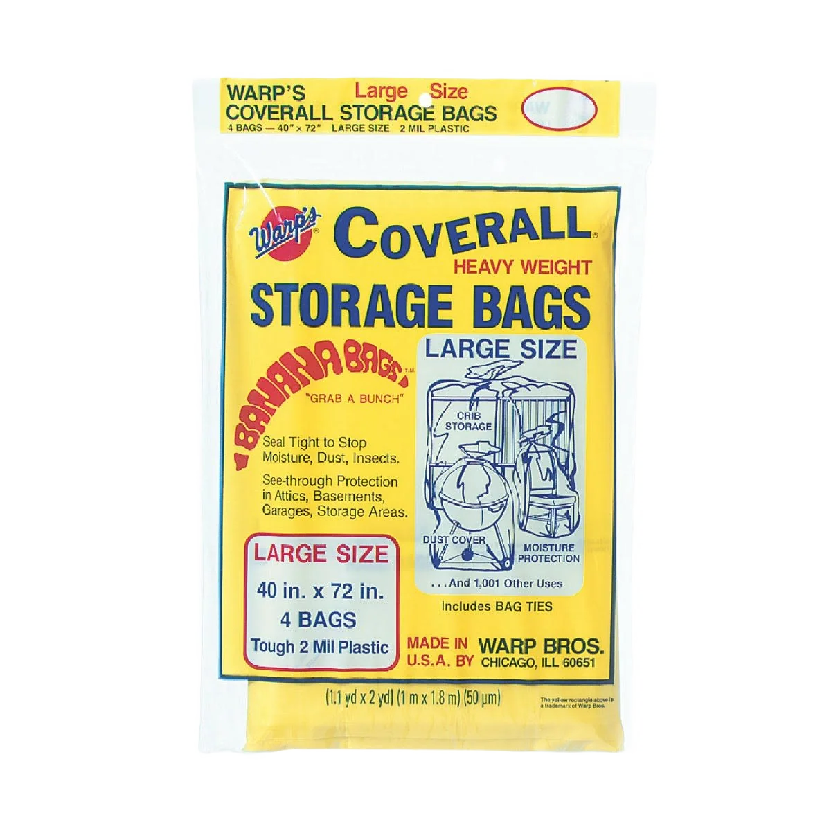 Expertly Made Warp’s Coverall Heavyweight Storage Bag 4-Count Luxury