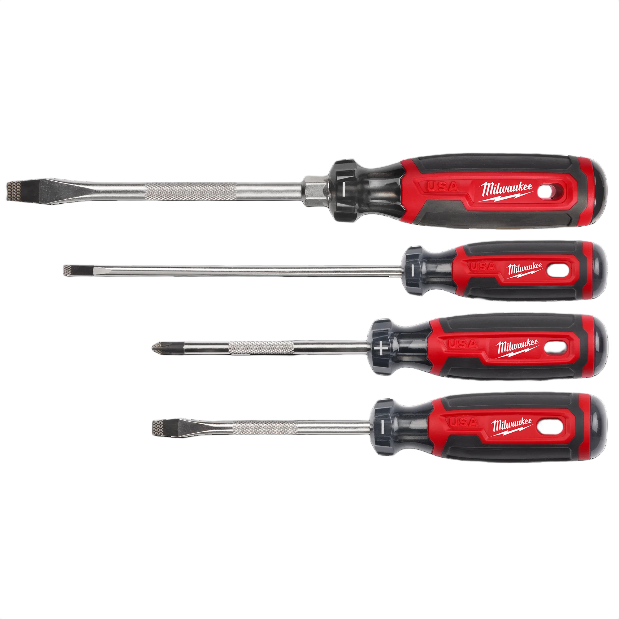 Carefully Designed Milwaukee 4-PC Cushion Grip Screwdriver Set Exclusive