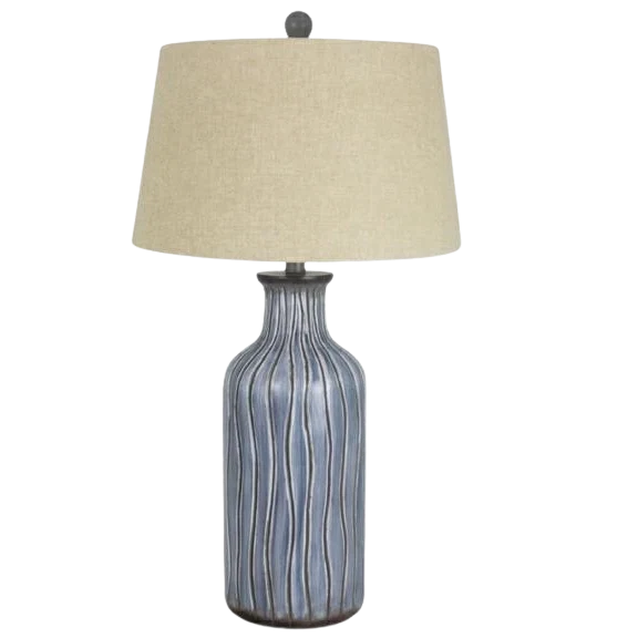 Carefully Designed H H Lamp Company 31 Misty Blue Wave Lamp Trendy