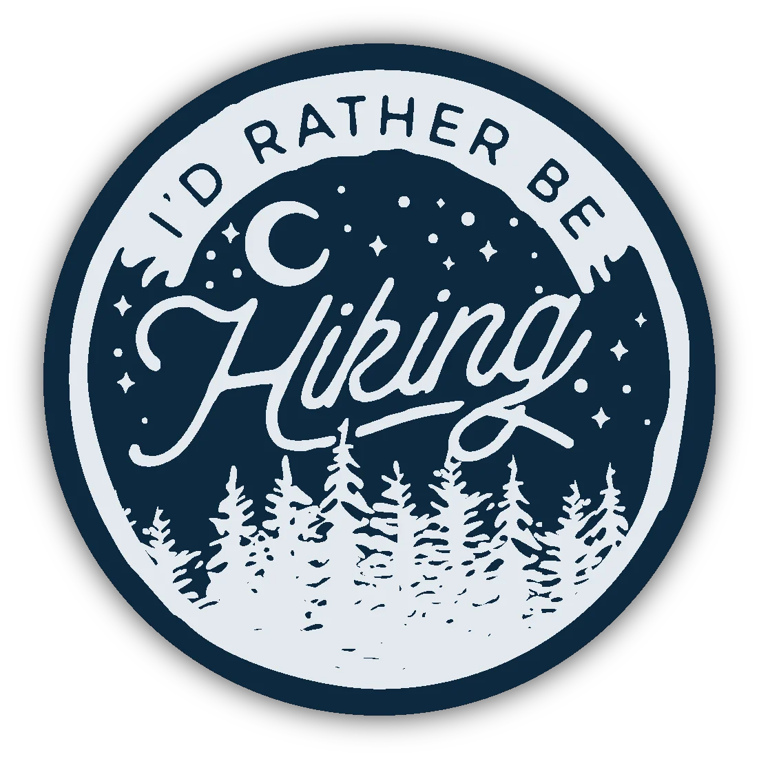 Smooth Stickers Northwest I’d rather be Hiking Sticker Exclusive