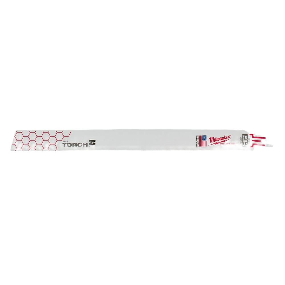 Original Milwaukee SAWZALL® TORCH™ 12 14-TPI U-Shank Metal Demolition Blades 5-Pack Original Design
