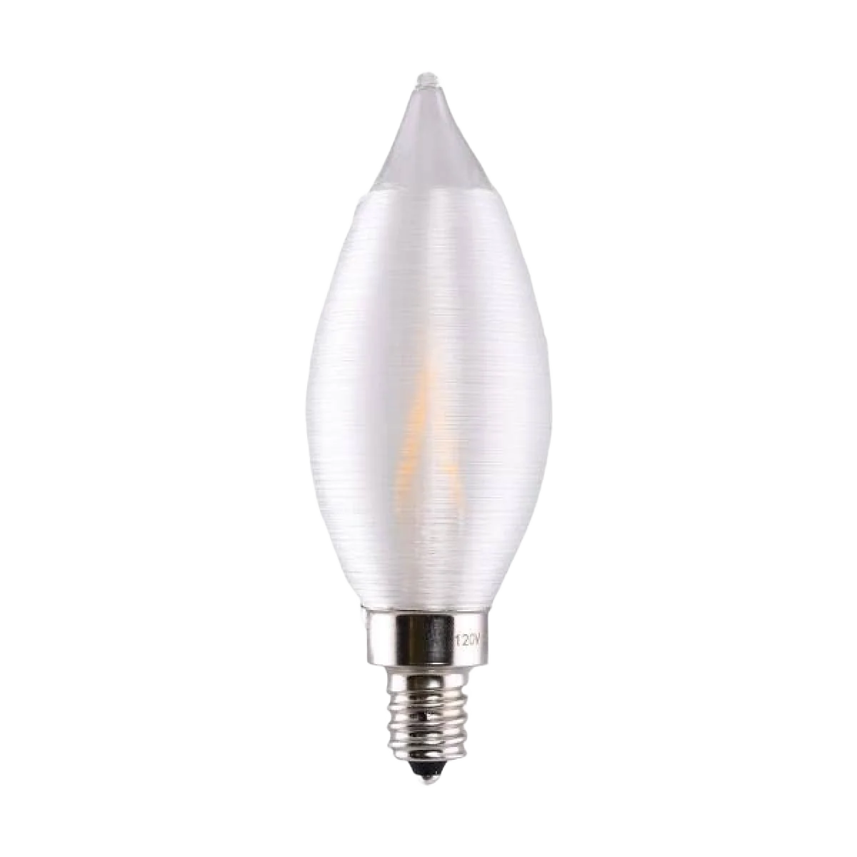 Genuine Satco 2 Watt CA11 LED Satin Spun Candelabra Light Bulb Excellent
