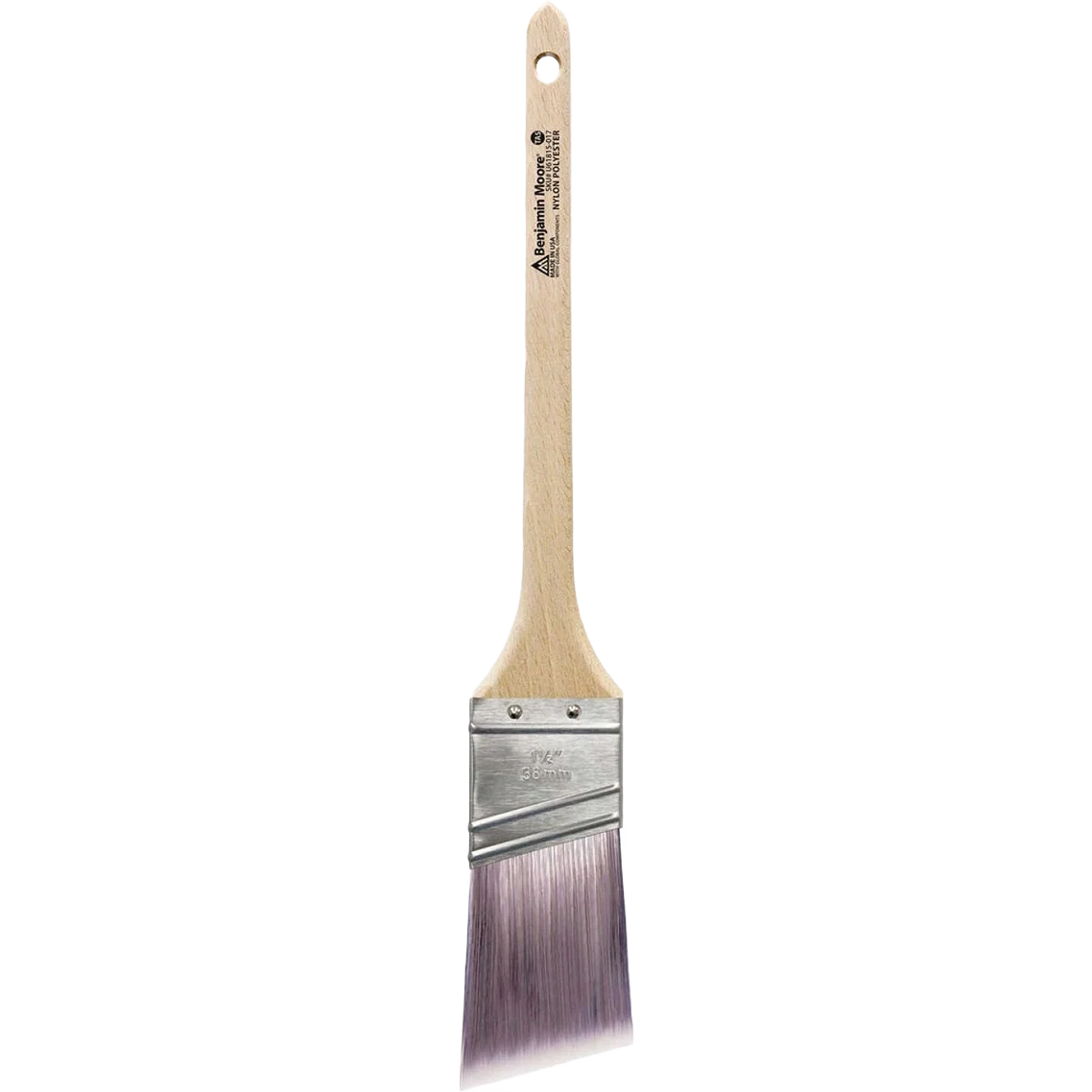 Official Benjamin Moore 1.5-In. Firm Nylon Polyester Thin Angle-Sash Paint Brush Professional