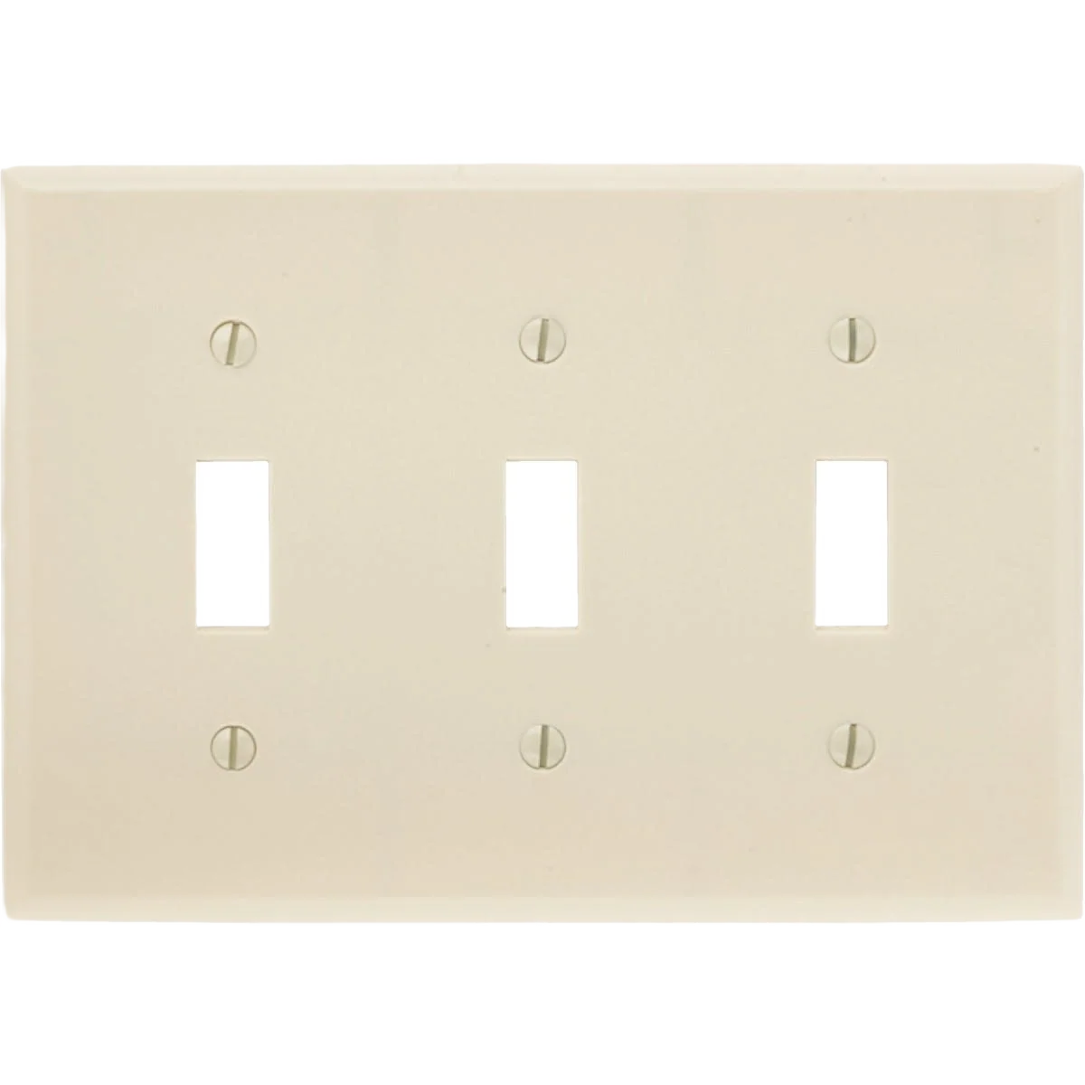 Professional Leviton 3-Gang Ivory Plastic Toggle Switch Wall Plate Convenient