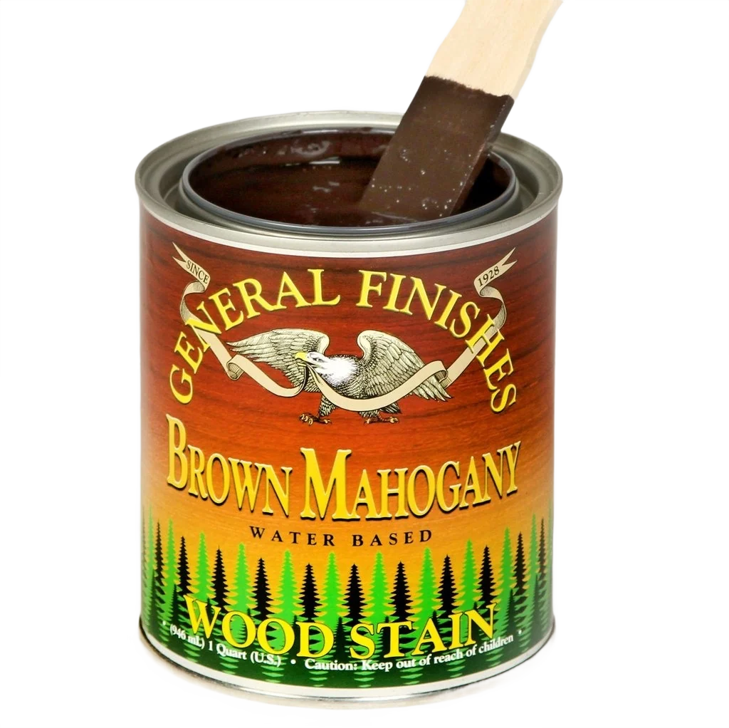 Efficient General Finishes Brown Mahogany Water Based Wood Stain Pint Casual