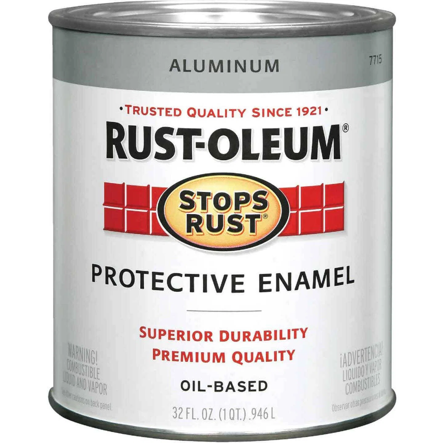 Easy-to-Use Rust-Oleum Stops Rust Metallic Aluminum Protective Enamel Brush-On Paint 1 Qt. Verified