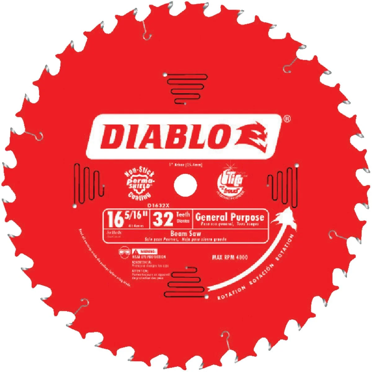 User-Friendly Diablo 16-5 16-In. 32 Tooth General Purpose Saw Blade Proven