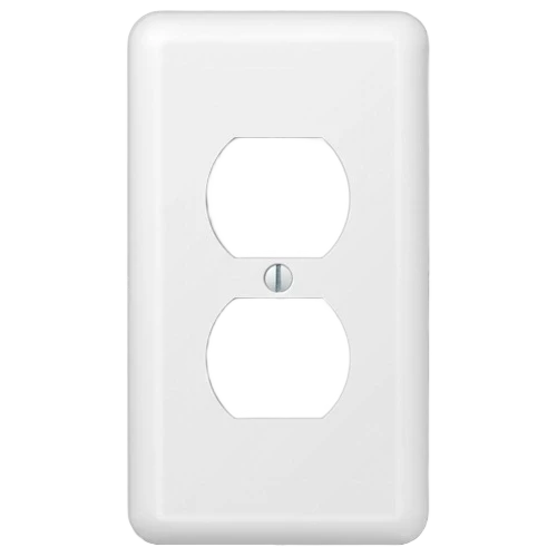 Powerful Amerelle 1 Duplex Devon White Wallplate Minimalist