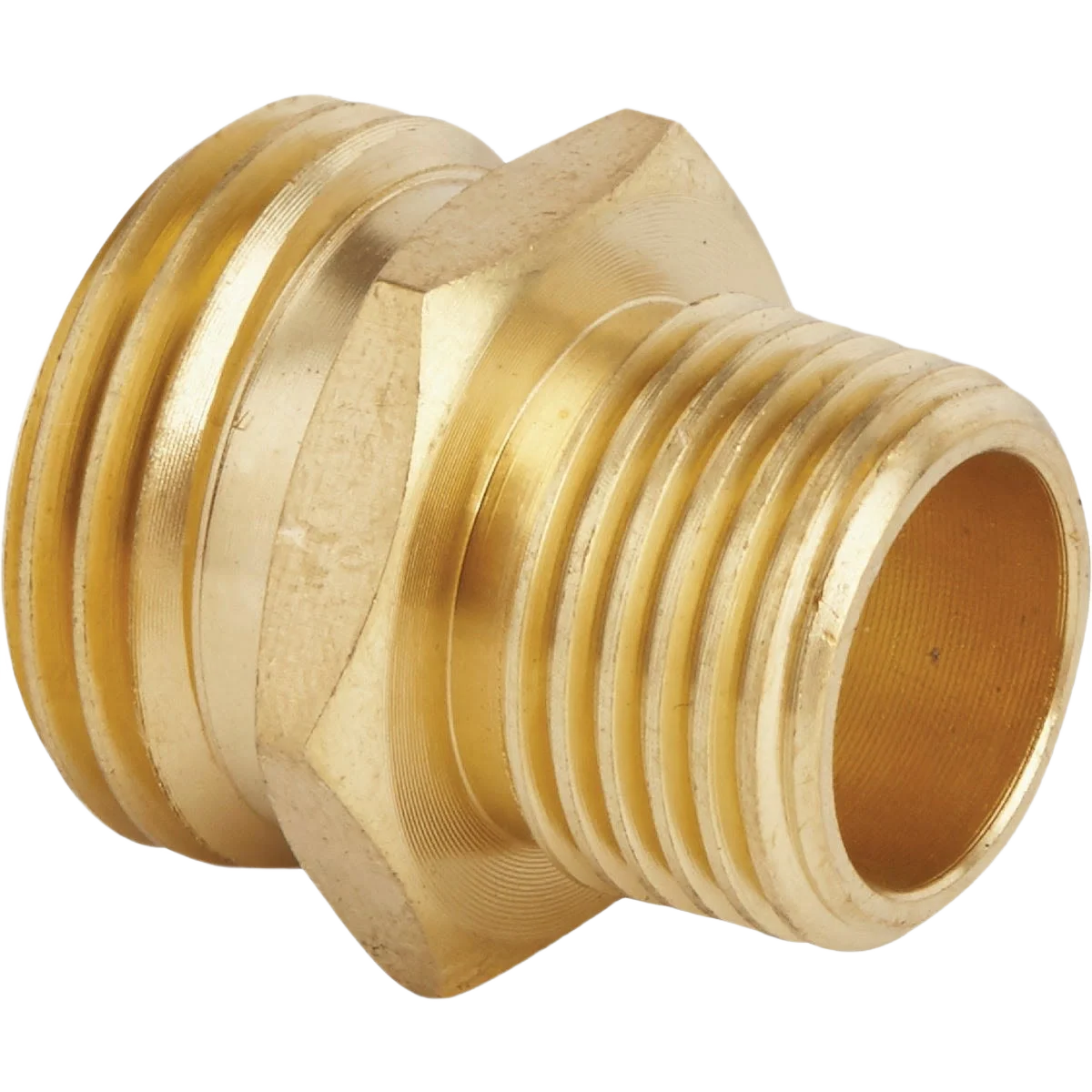 Long-Lasting Garden Brass Non-Swivel Hose Connector 3 4 In. MNH x 1 2 In. MNPT High-End
