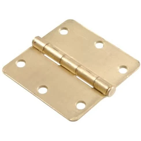 Fast Hillman 3-1 2 Satin Brass 1 4 Corner Residential Door Hinge w Removable Pin Smooth