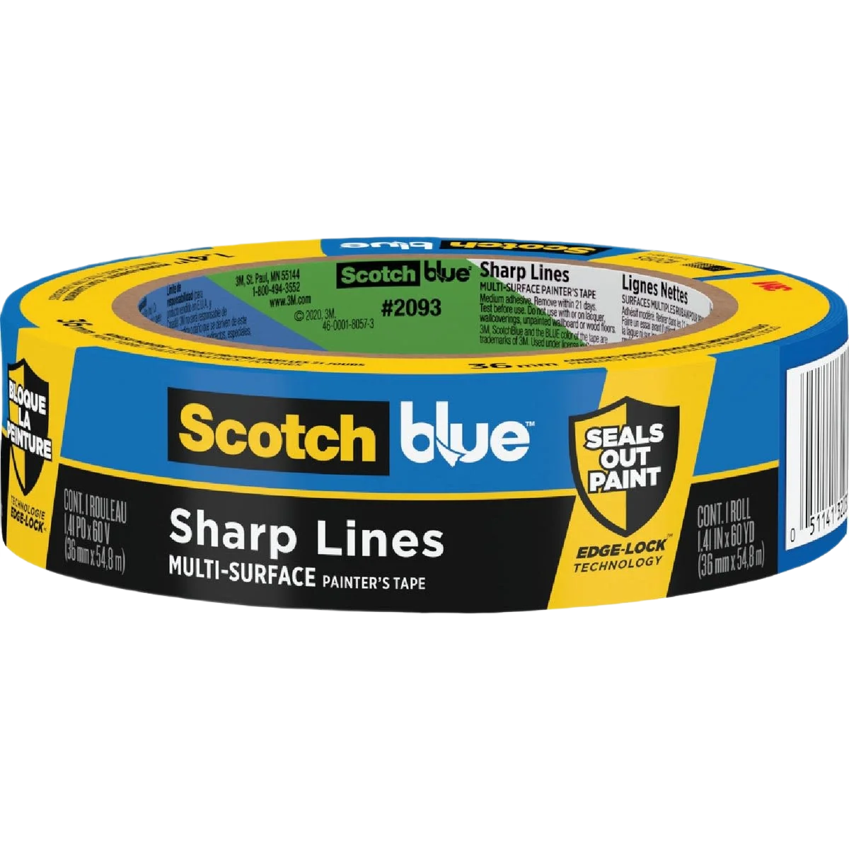 Environmentally Friendly 3M Scotch Blue Sharp Lines Painter’s Tape 1.41 in. x 60 yd. Premium Material