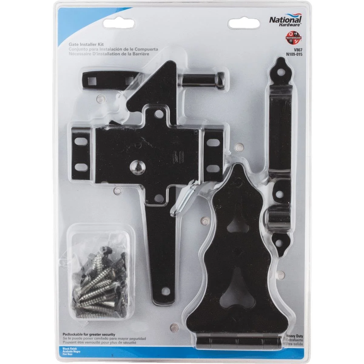 Modern National Hardware 8 Black Ornamental Gate Kit Premium Material