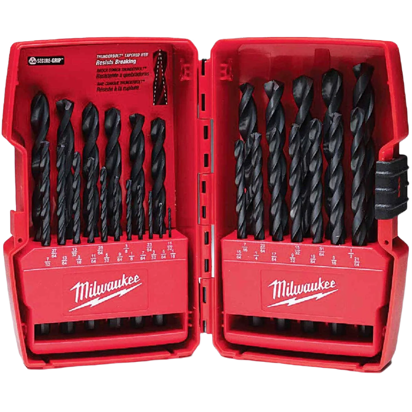 Minimalist Milwaukee THUNDERBOLT® 29-PC Black Oxide Drill Bit Set Versatile