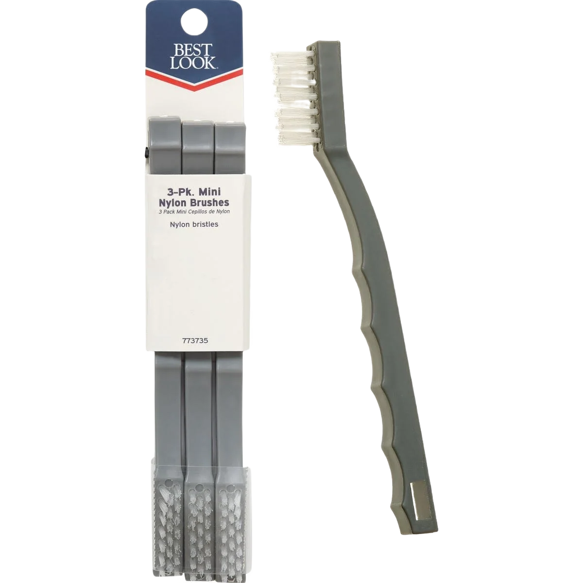Original Design Look Nylon Bristle Mini Tile Grout Brush 3-Pack Convenient