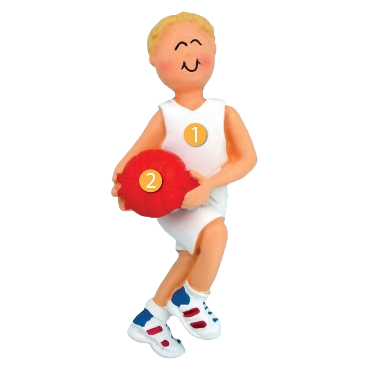 Prestigious Ornament Central Personalized Blonde Male Basketball Player Ornament Versatile