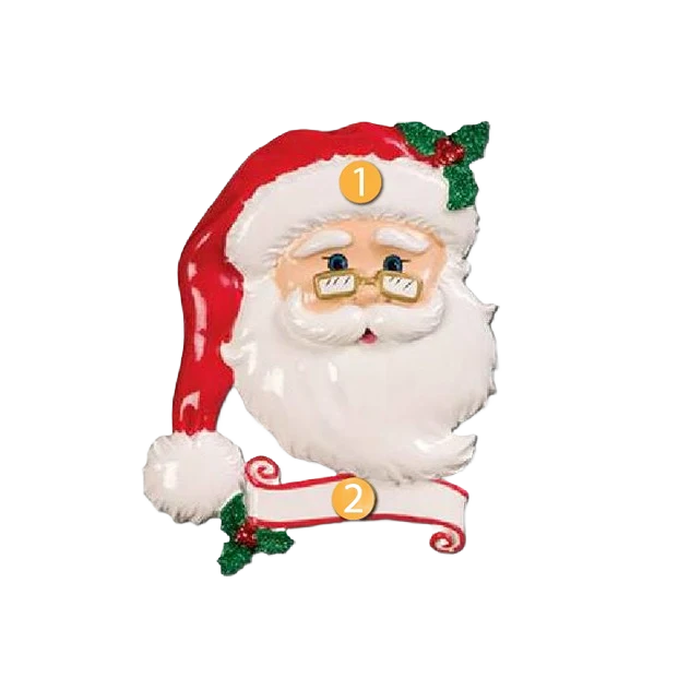 Classic PolarX Personalized Jolly Santa Ornament Top-Quality