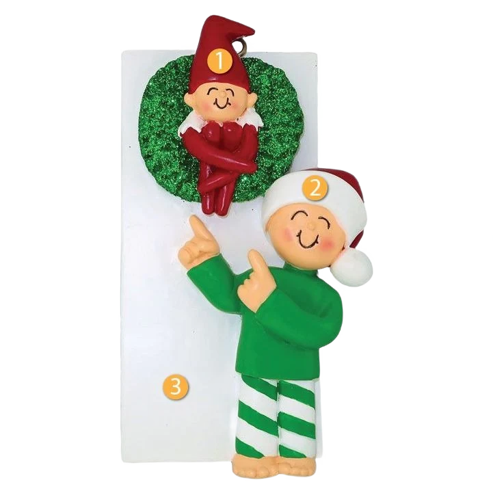 Proven Ornament Central Personalized Finding the Elf Ornament Natural