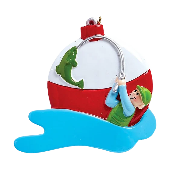 Genuine Rudolph Me Personalized Male Fishing Ornament Exceptional