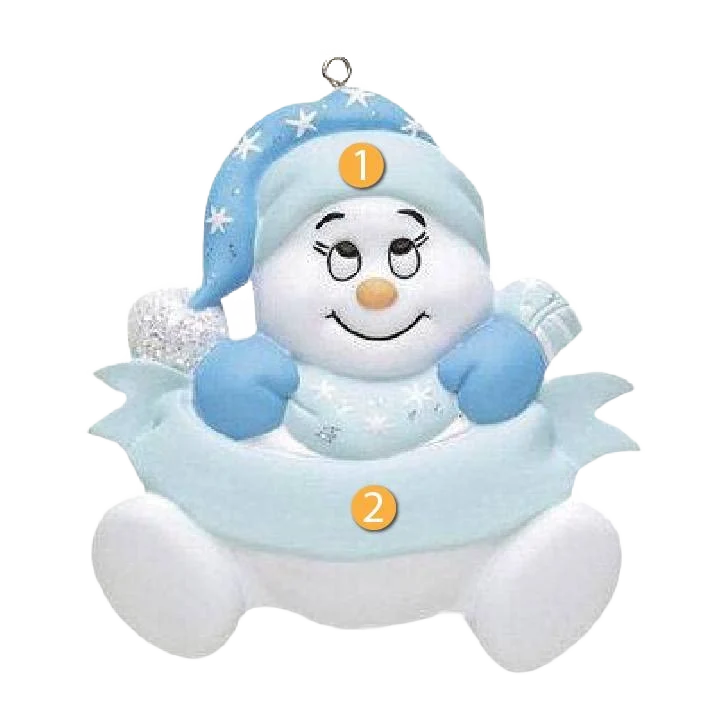 First-Class Rudolph Me Personalized Blue Snowbaby Ornament Durable