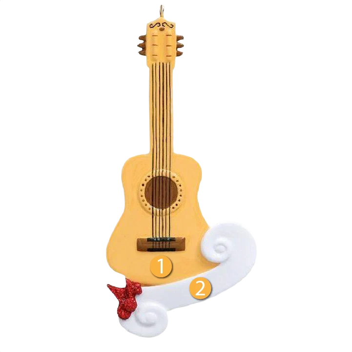 Breathable Rudolph Me Personalized Classical Guitar Ornament Casual