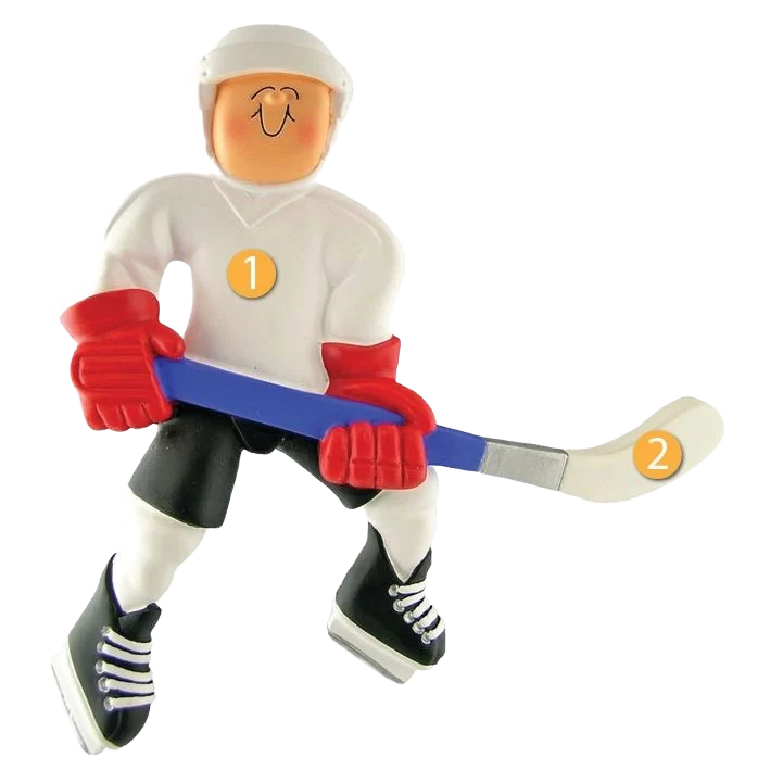 Fine Ornament Central Personalized Male Hockey Player Ornament Innovative