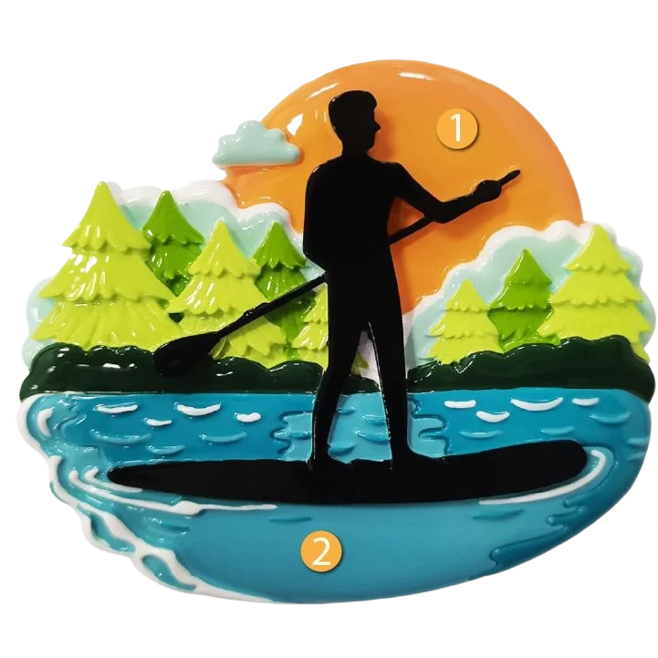 Verified PolarX Personalized Male Paddle Boarder Ornament Efficient