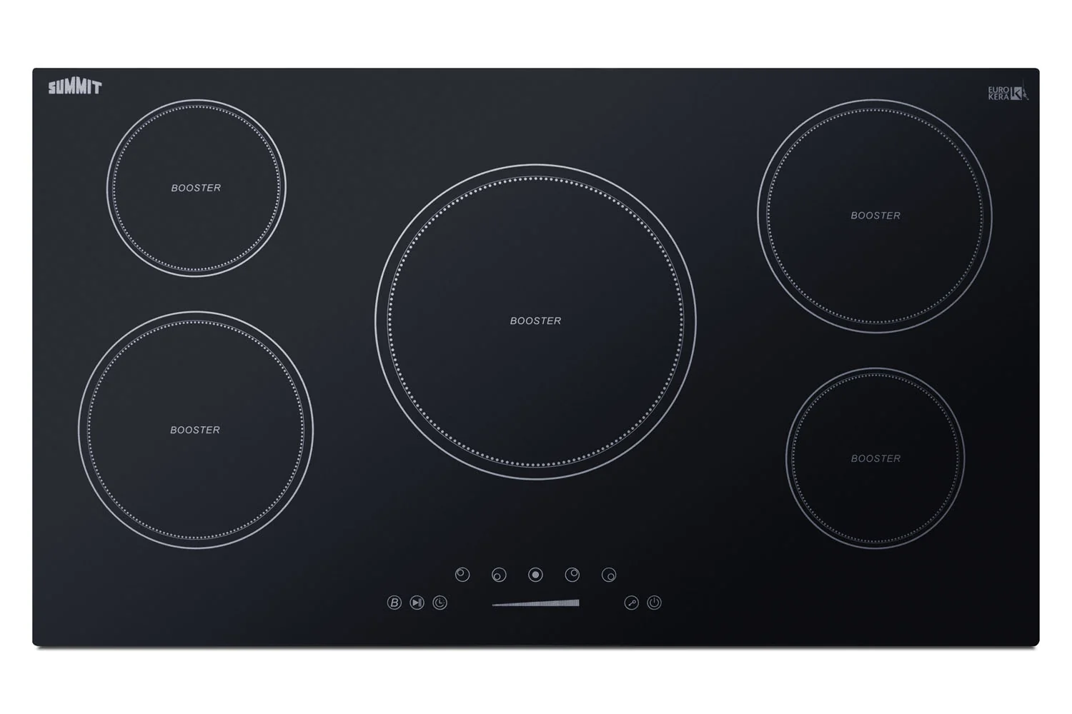 Exclusive 36 Wide 208-240V 5-Zone Induction Cooktop Reusable