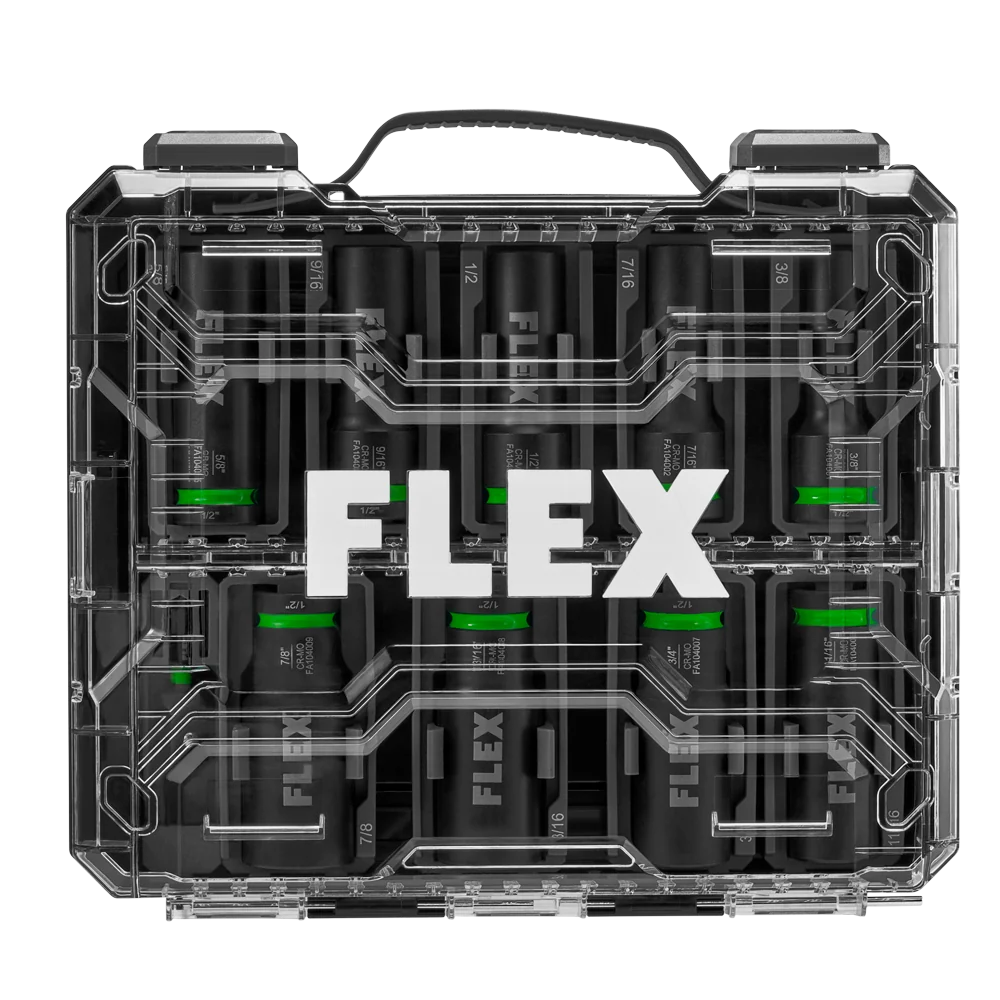 Flexible FLEX 10-Pc. Thin Wall Deep Well 6-Point 1 2 Drive Impact Nut Socket Set Top-Quality