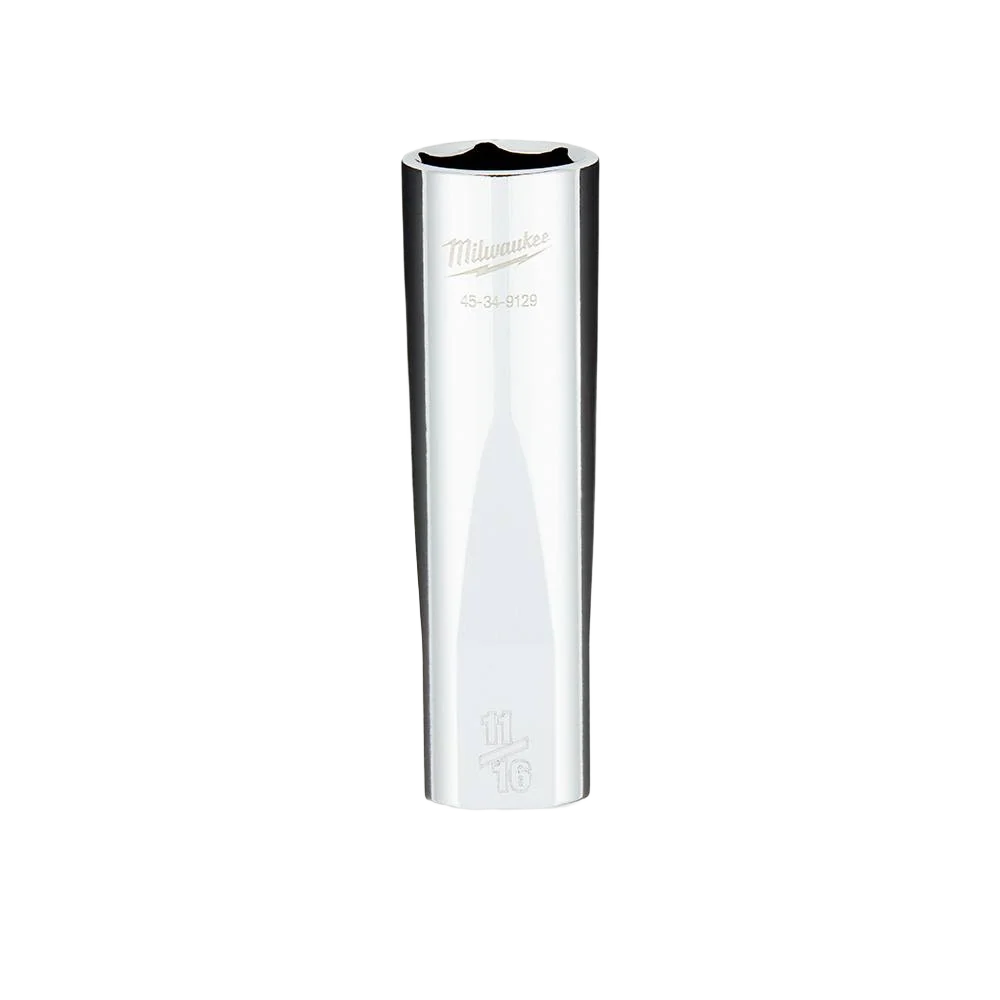 Recyclable Milwaukee 1 2 Drive 11 16 Deep Socket w FOUR FLAT™ Sides Relaxed