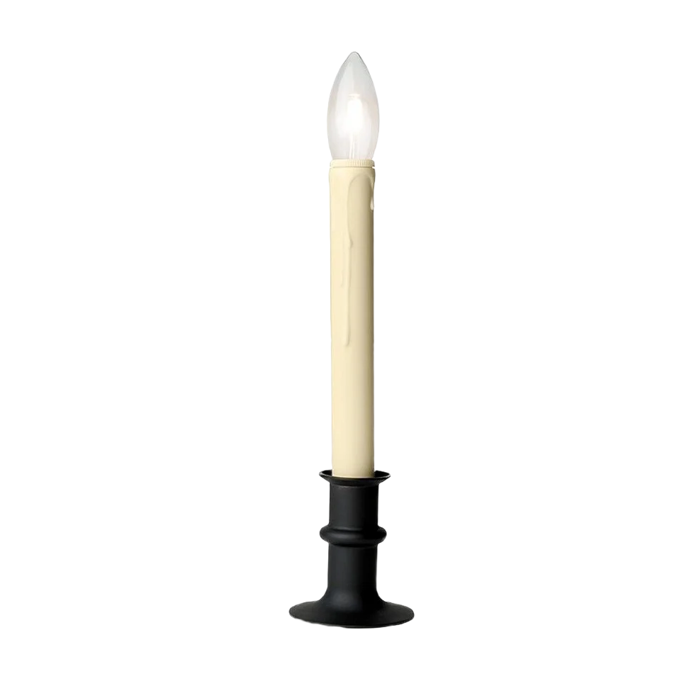 Smooth Celestial Lighting Black Window Candle Original Design