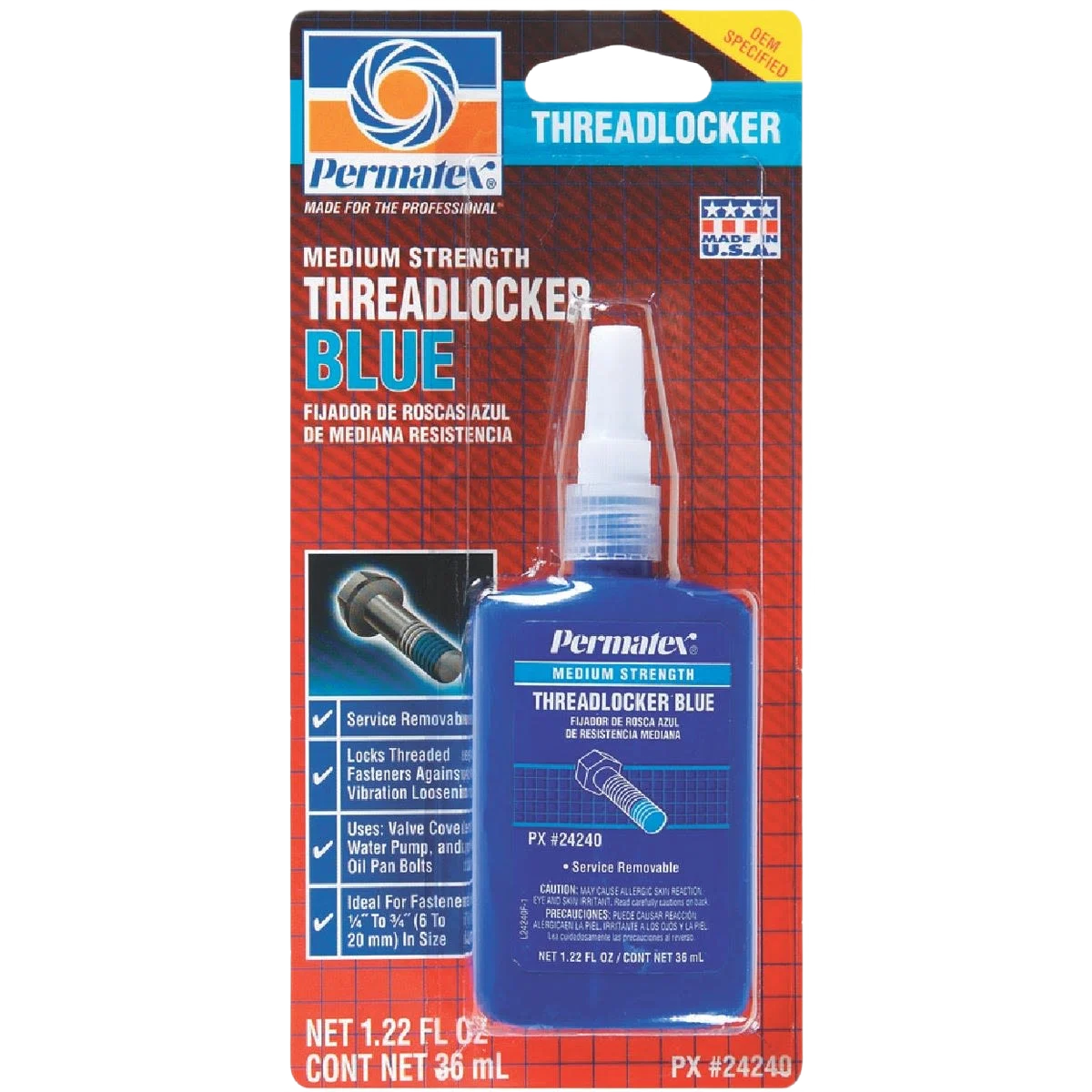 Elite Permatex 1.22 Oz. Medium Strength Blue Threadlocker Dependable