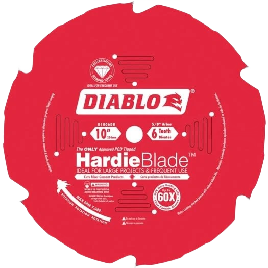 Consistent Diablo 10-In. 6 Tooth Fiber Cement Cutting Saw Blade Functional