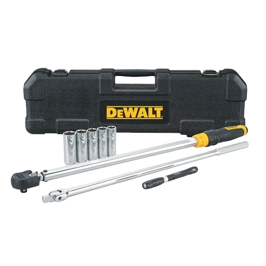 Functional DEWALT 8 Piece 1 2 Drive Torque Wrench Tire Change Kit Long-Lasting