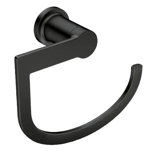 High-Performance Moen Rinza Matte Black Hand Towel Ring Dependable