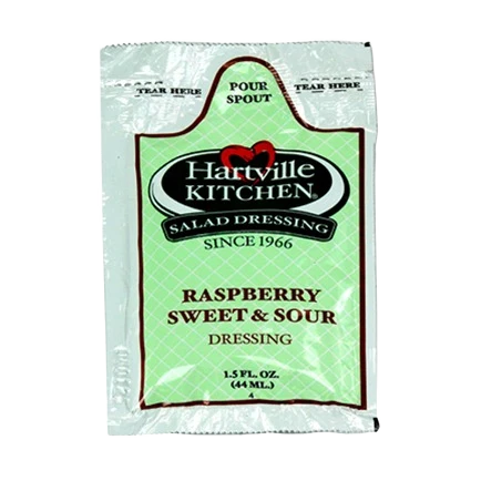 Easy-to-Use Hartville Kitchen Raspberry Sweet and Sour Dressing 1.5 oz. Packets Case of 60 Unique