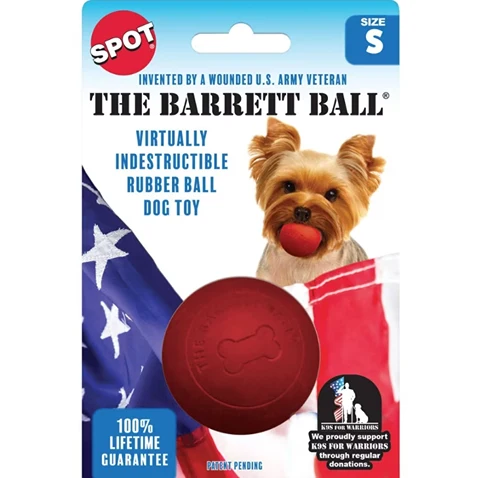 Top-Quality Spot Small Red Barrett Ball Pet Toy 2.5 in. Premium