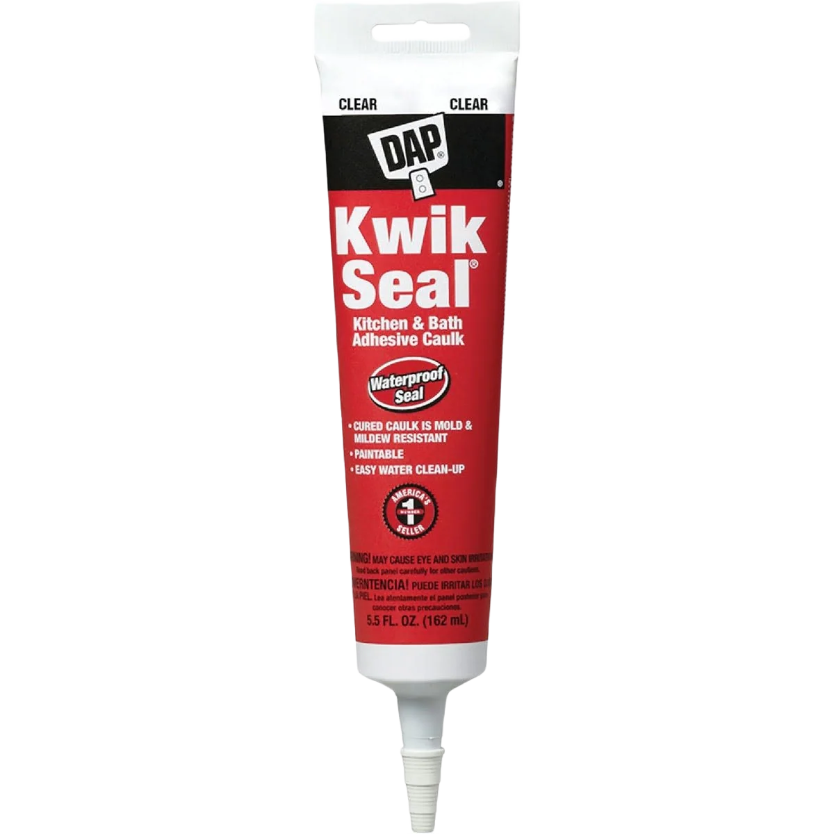 Solid DAP Kwik Seal Clear Kitchen Bath Adhesive Caulk 5.5 oz. Top-Quality