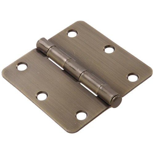 Authentic Hillman 3-1 2 Antique Brass 1 4 Corner Residential Door Hinge w Removable Pin Healthy