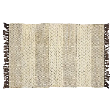 Secure Michaelian Home Iowa Beige Rag Rug 30 x 50 in. Contemporary
