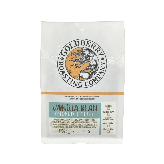 Specialty Goldberry Roasting Company Vanilla Bean Smoked Ground Coffee 12 oz. Refined