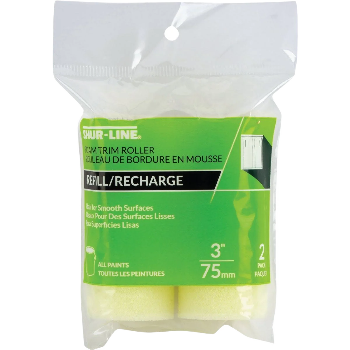 High-Performance Linzer Project Select 3 x 1 4 Trim Foam Roller Cover 2-Pk Lightweight