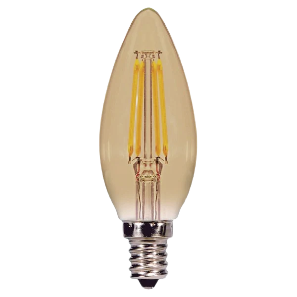 Versatile Satco 3.5 Watt LED Torpedo Amber Candelabra Base Light Bulb Consistent