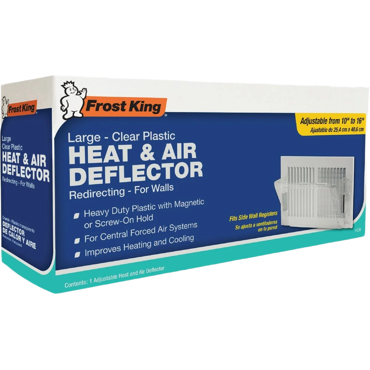 Comfortable Frost King 10 in. to 16 in. Adjustable Heat and Air Wall Deflector Organic