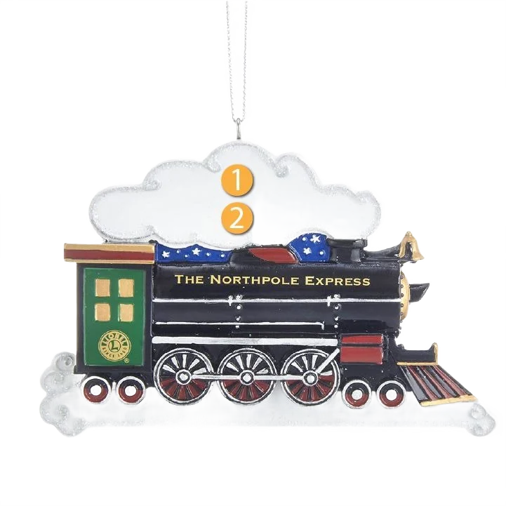 Practical Kurt S. Adler Personalized Lionel North Pole Express Ornament Green