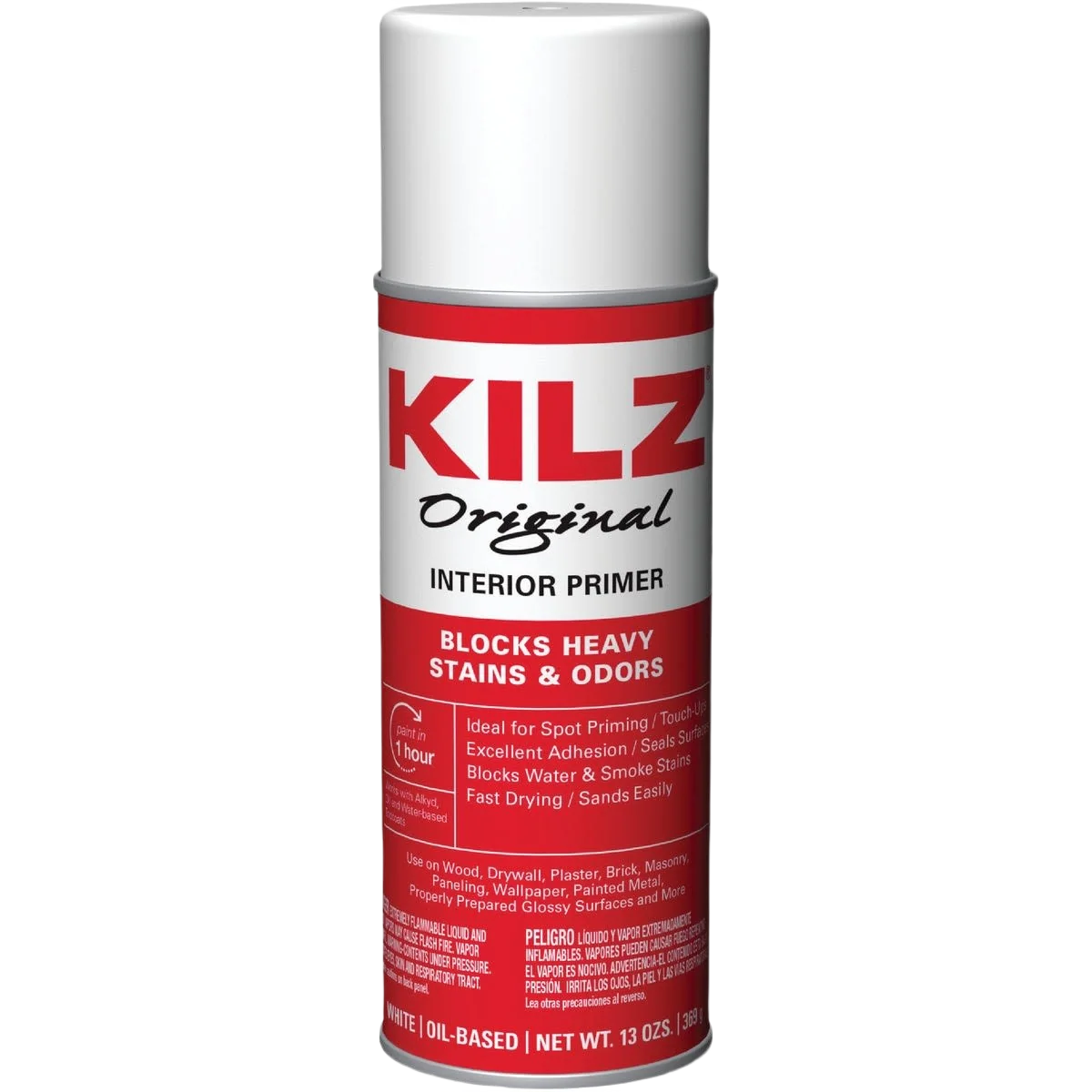 Effective KILZ White Primer Sealer Stainblocker Spray 13 oz. Fine Crafted