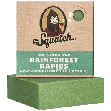Soft Dr. Squatch Rainforest Rapids Bar Soap 5 oz. Genuine