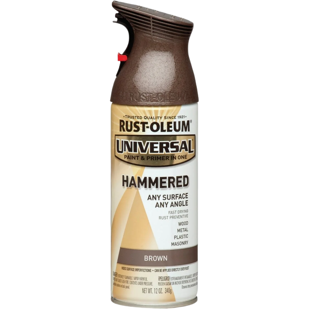 Sophisticated Rust-Oleum Universal Hammered Gloss Brown Paint Spray 12 oz. High-Quality