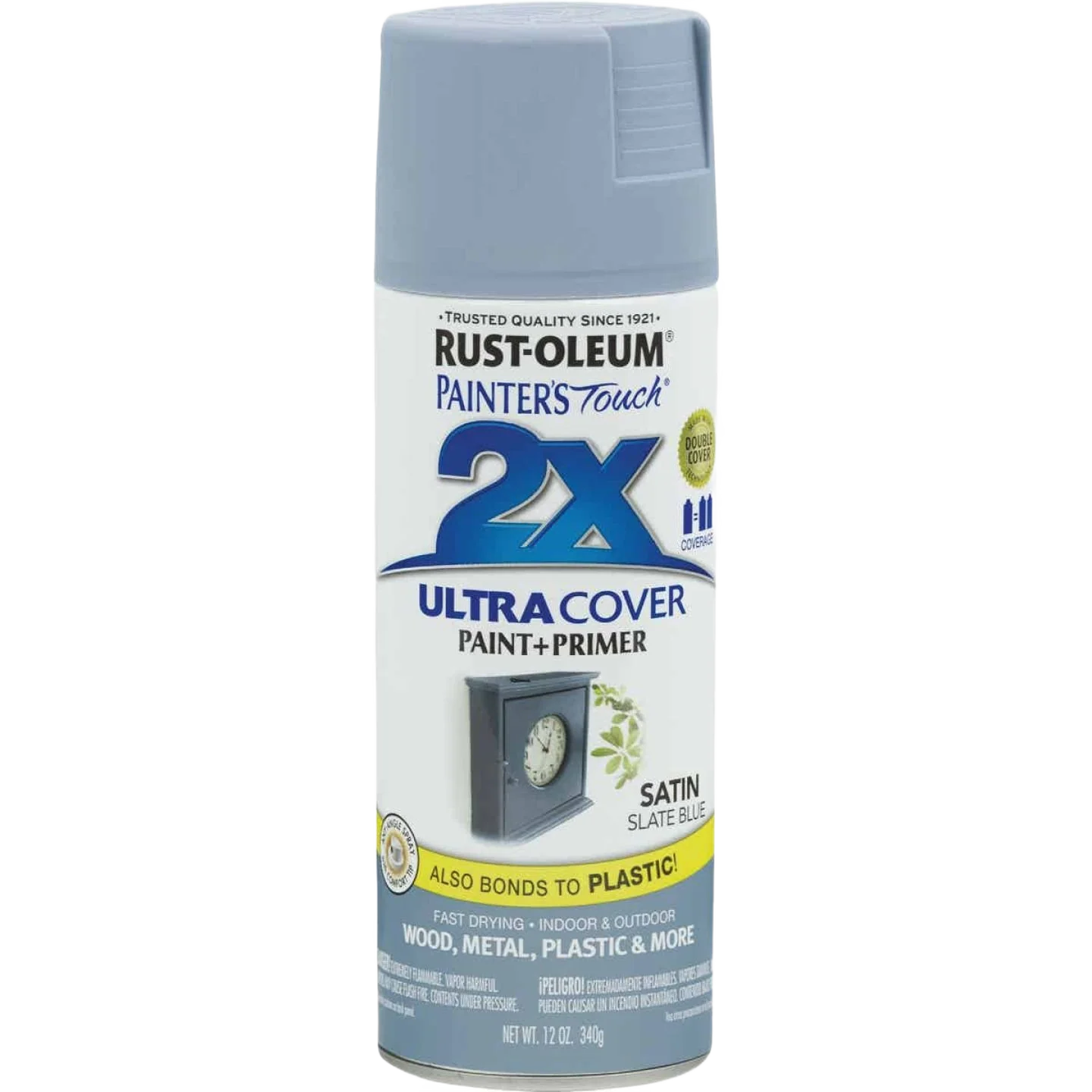 Official Rust-Oleum Painters’ Touch 2X Slate Blue Satin Spray Paint Primer 12 oz. Fine