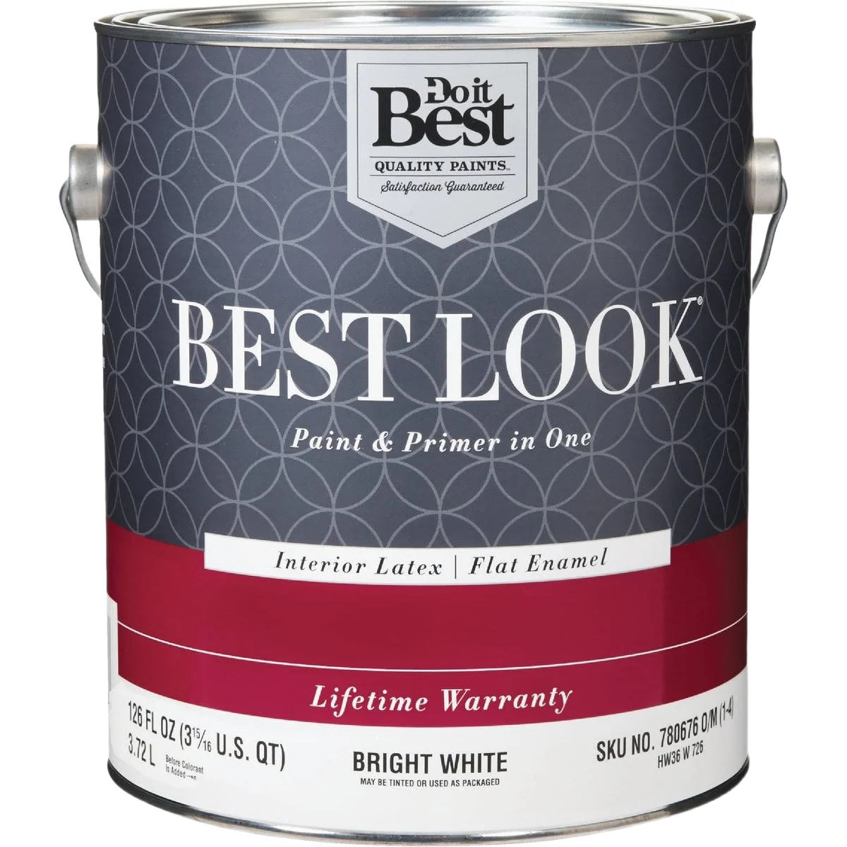 Durable Look Bright White Interior Latex Flat Paint Primer In One 1 Gallon Trendy